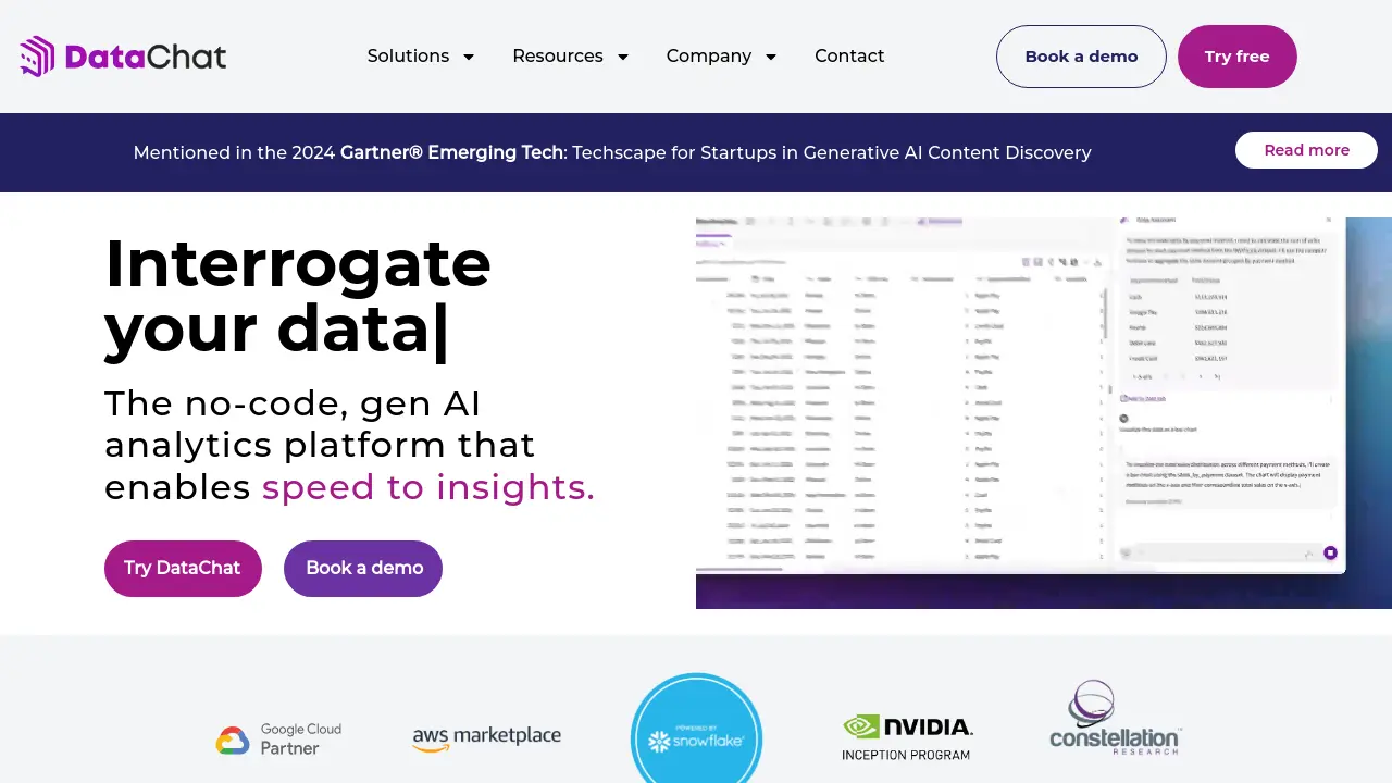 Screenshot of DataChat