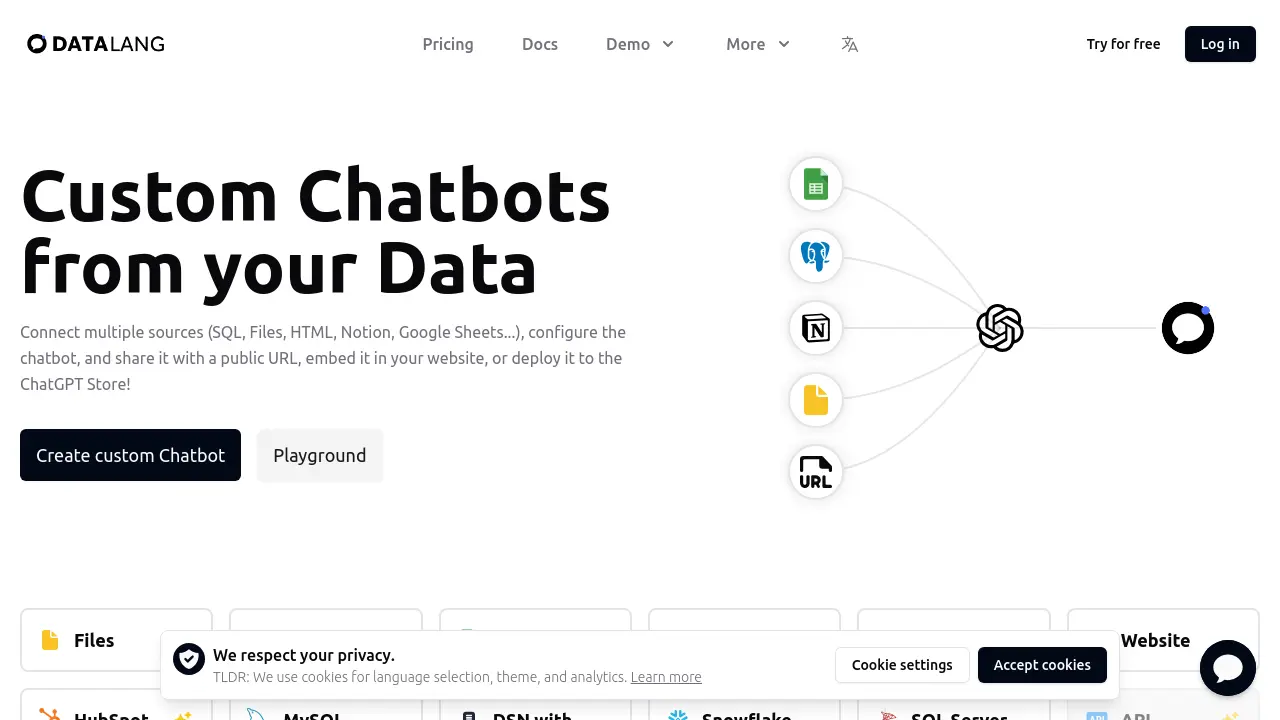 Screenshot of DataLang