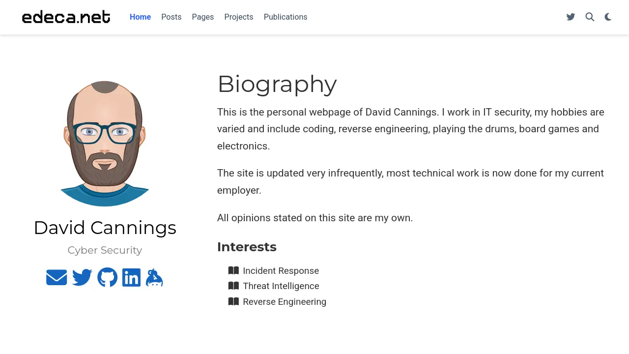 David Cannings Personal Website