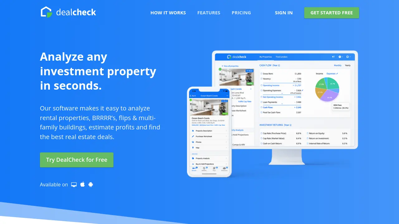 Screenshot of DealCheck