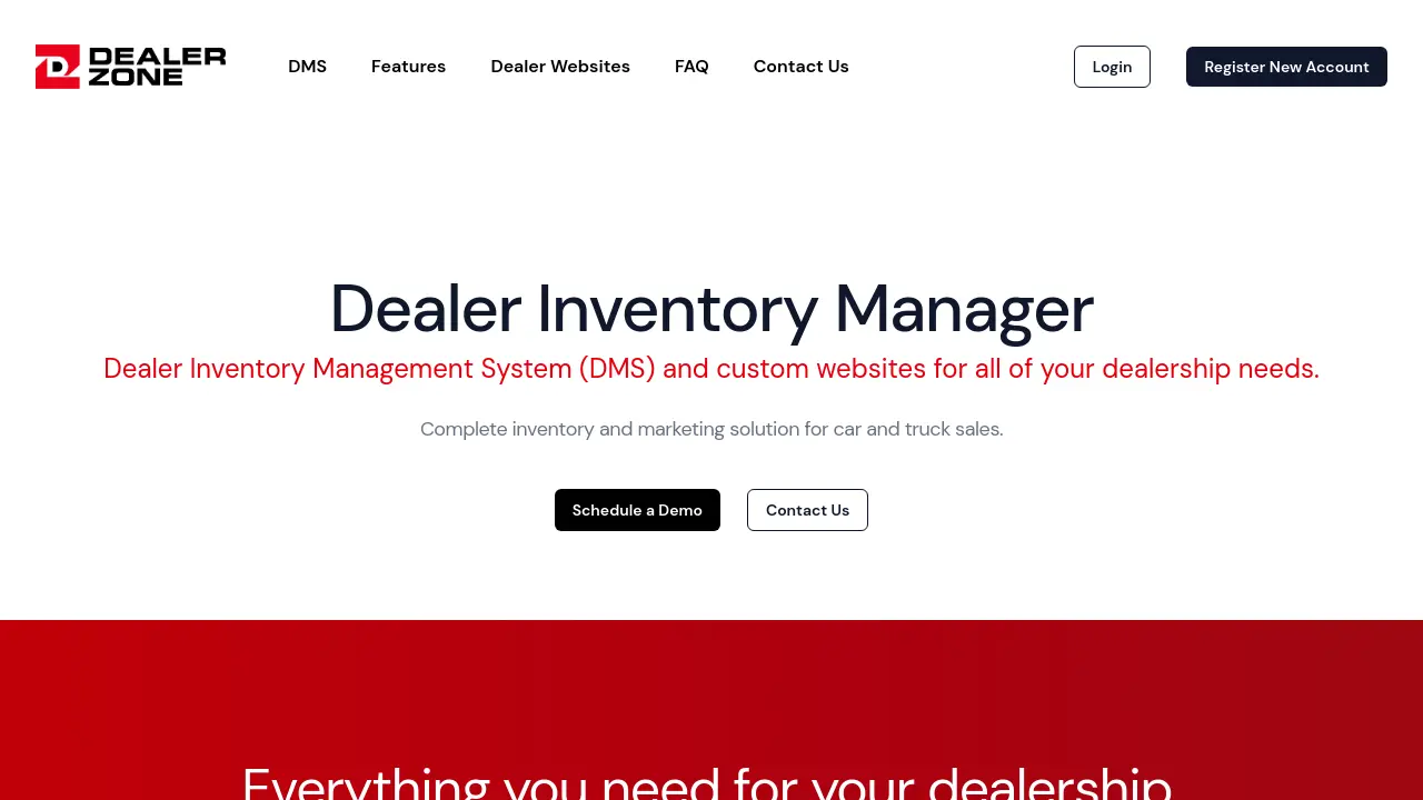 Screenshot of Dealer Inventory Manager