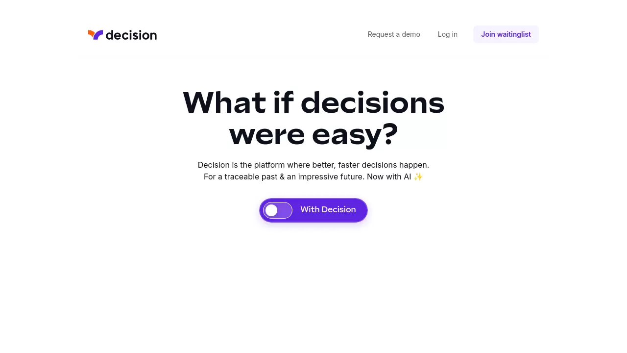 Screenshot of Decision
