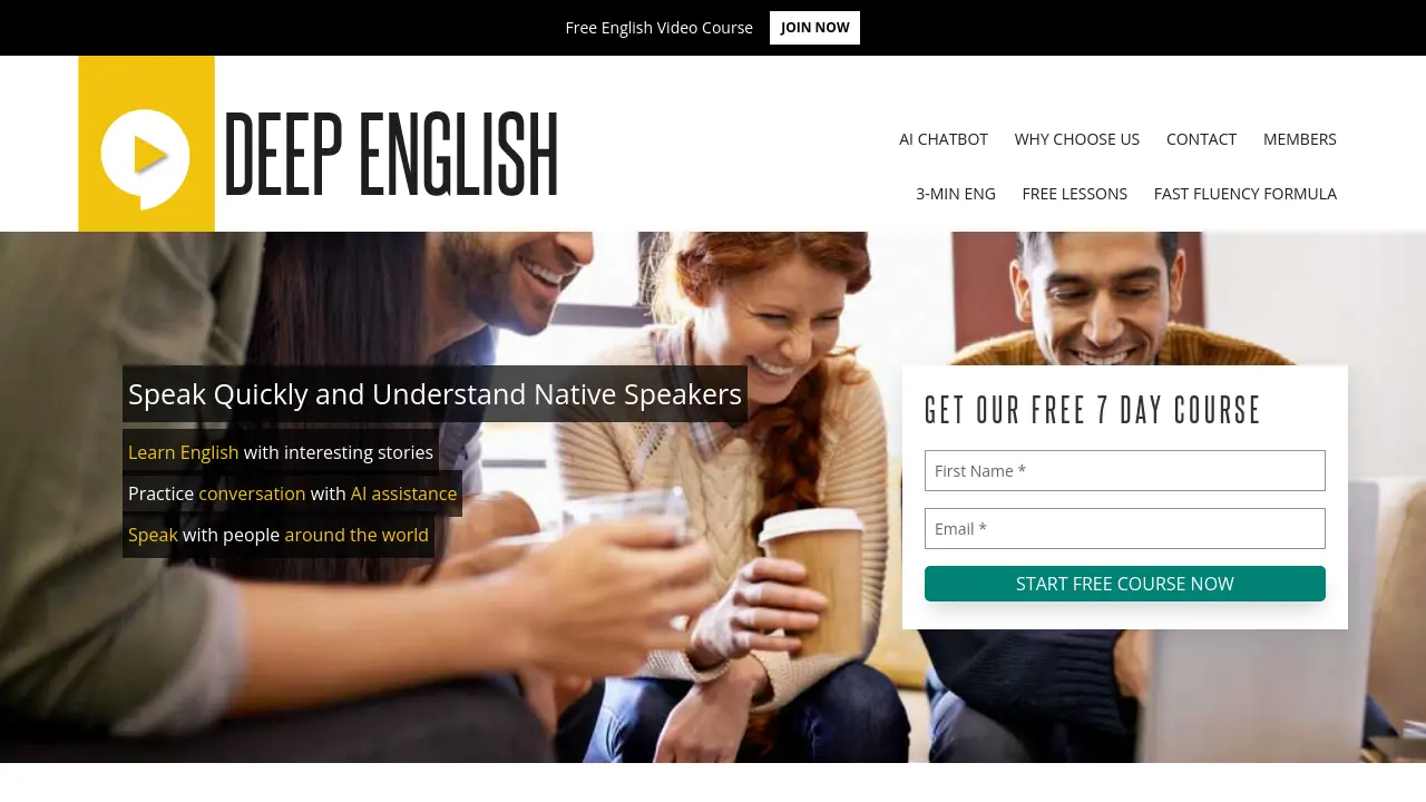 Screenshot of Deep English