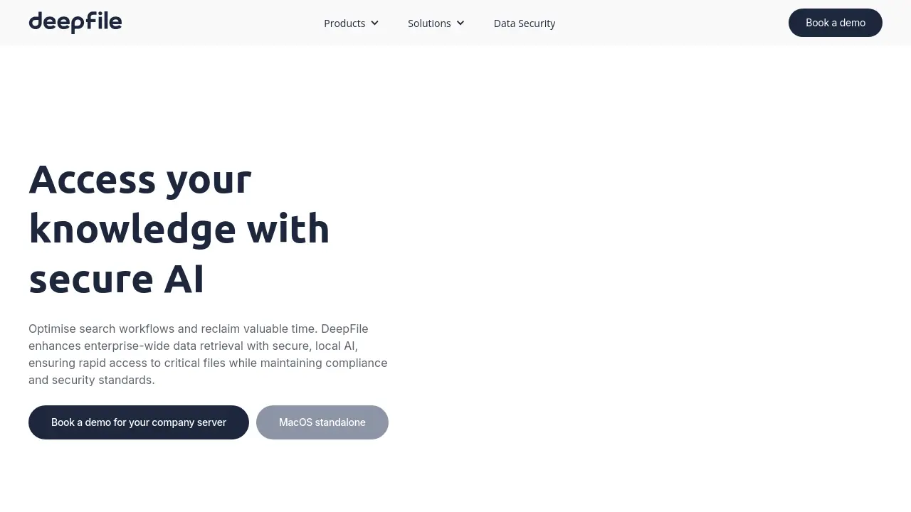 Screenshot of DeepFile
