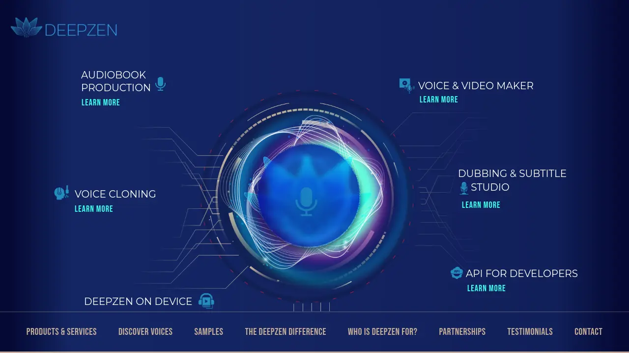 Screenshot of DeepZen