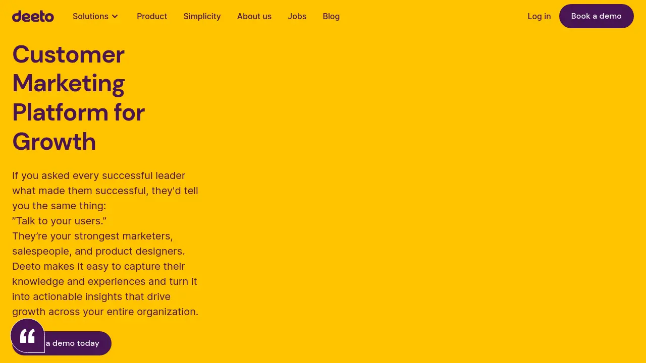 Screenshot of Deeto