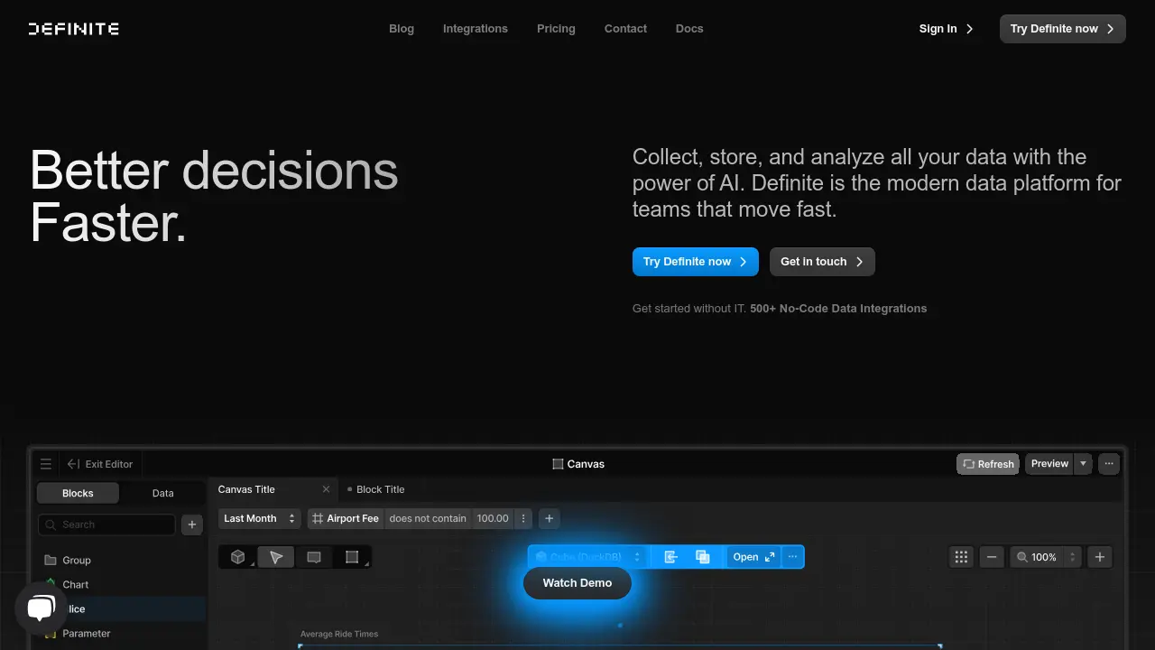 Screenshot of Definite