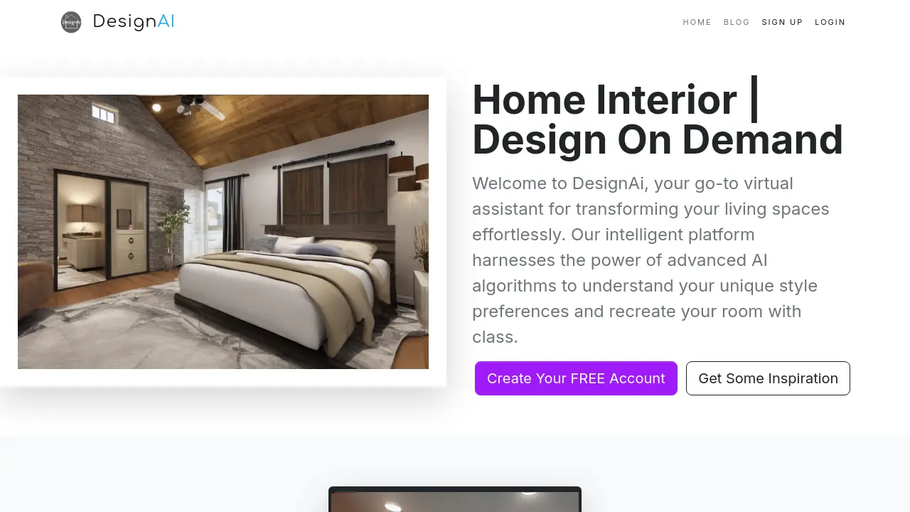 Screenshot of DesignAI