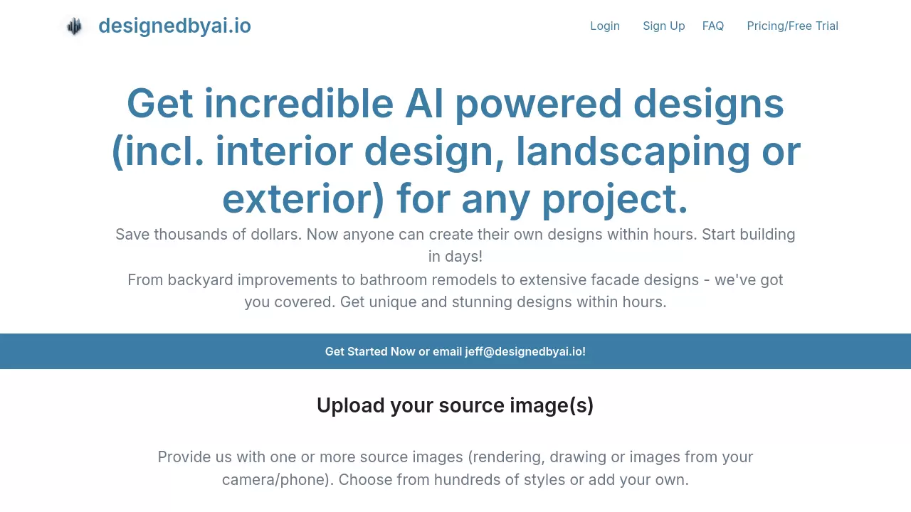 Screenshot of designedbyai.io