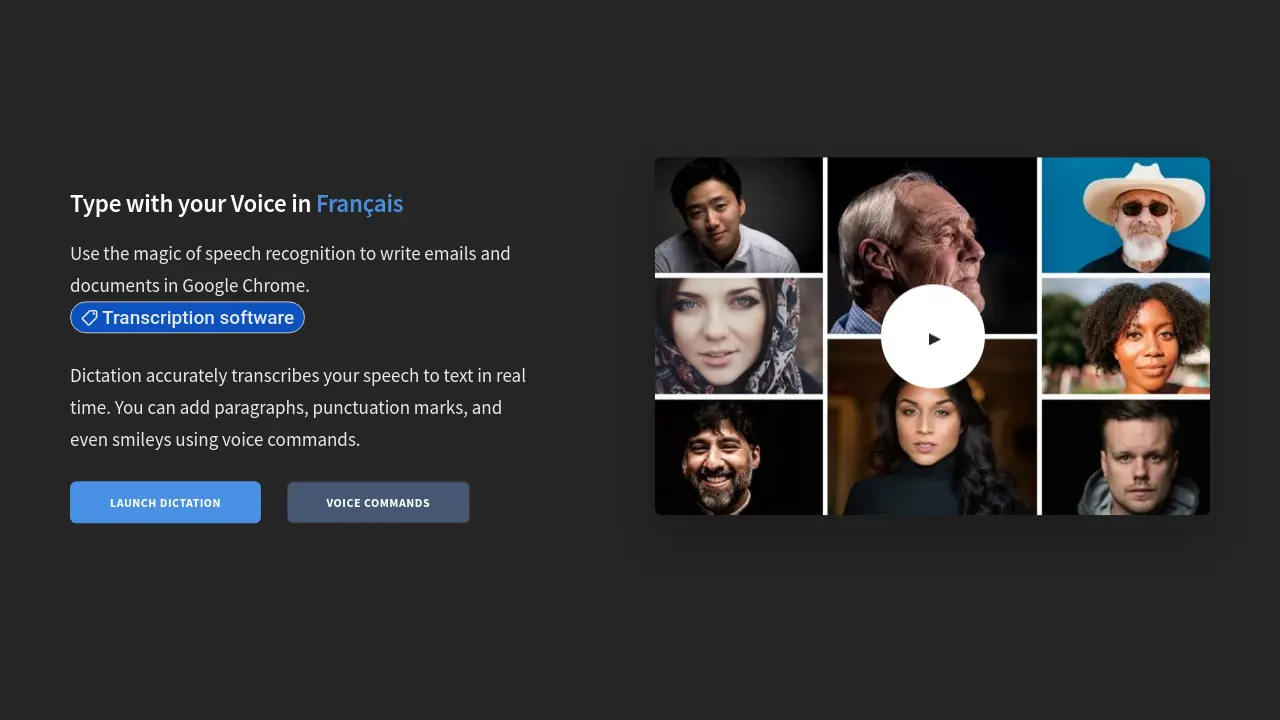 Screenshot of Dictation