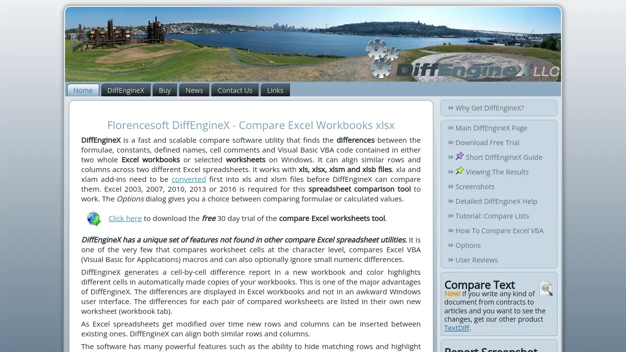 Screenshot of DiffEngineX