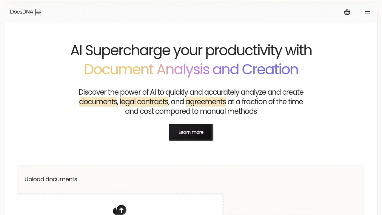 Screenshot of DocsDNA