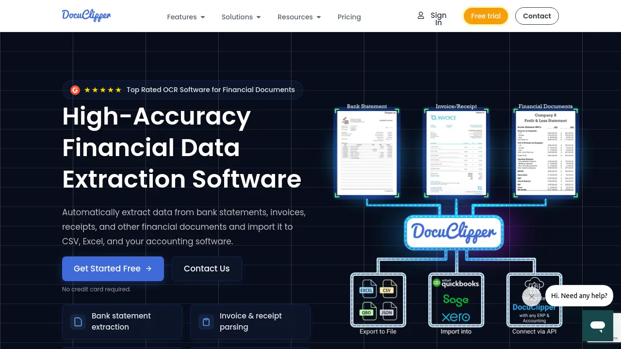 Screenshot of DocuClipper