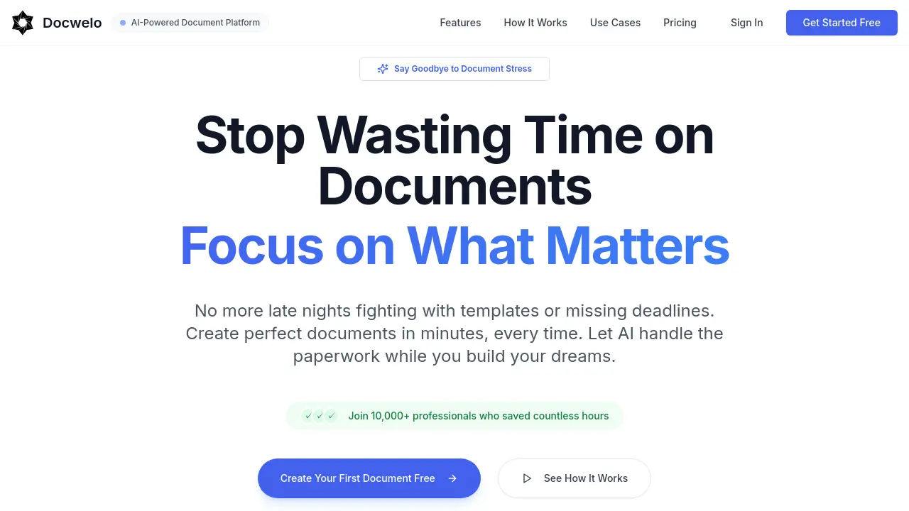 Screenshot of Docwelo