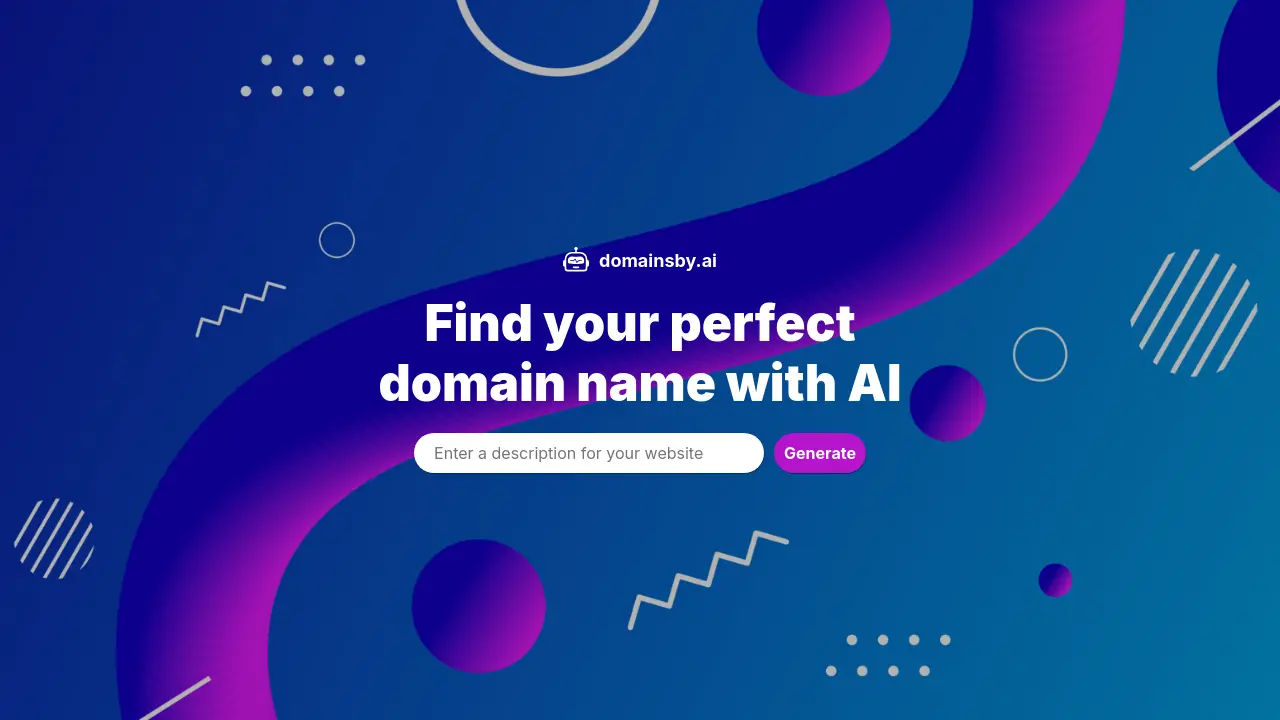 Screenshot of domainsby.ai
