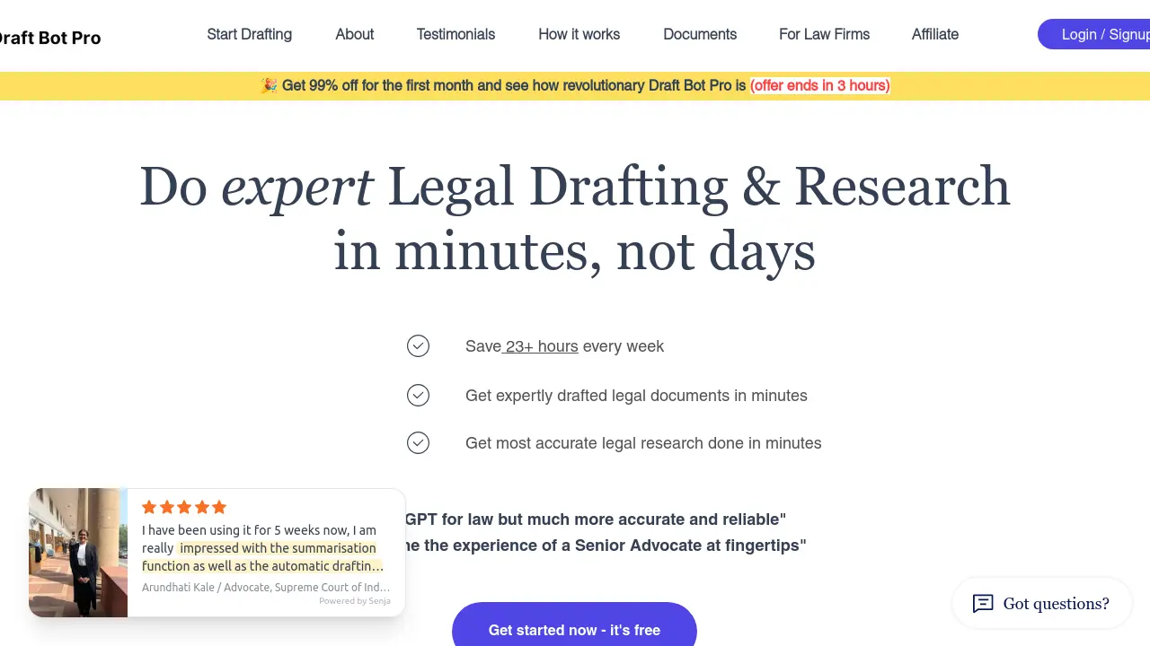 Screenshot of Draft Bot Pro