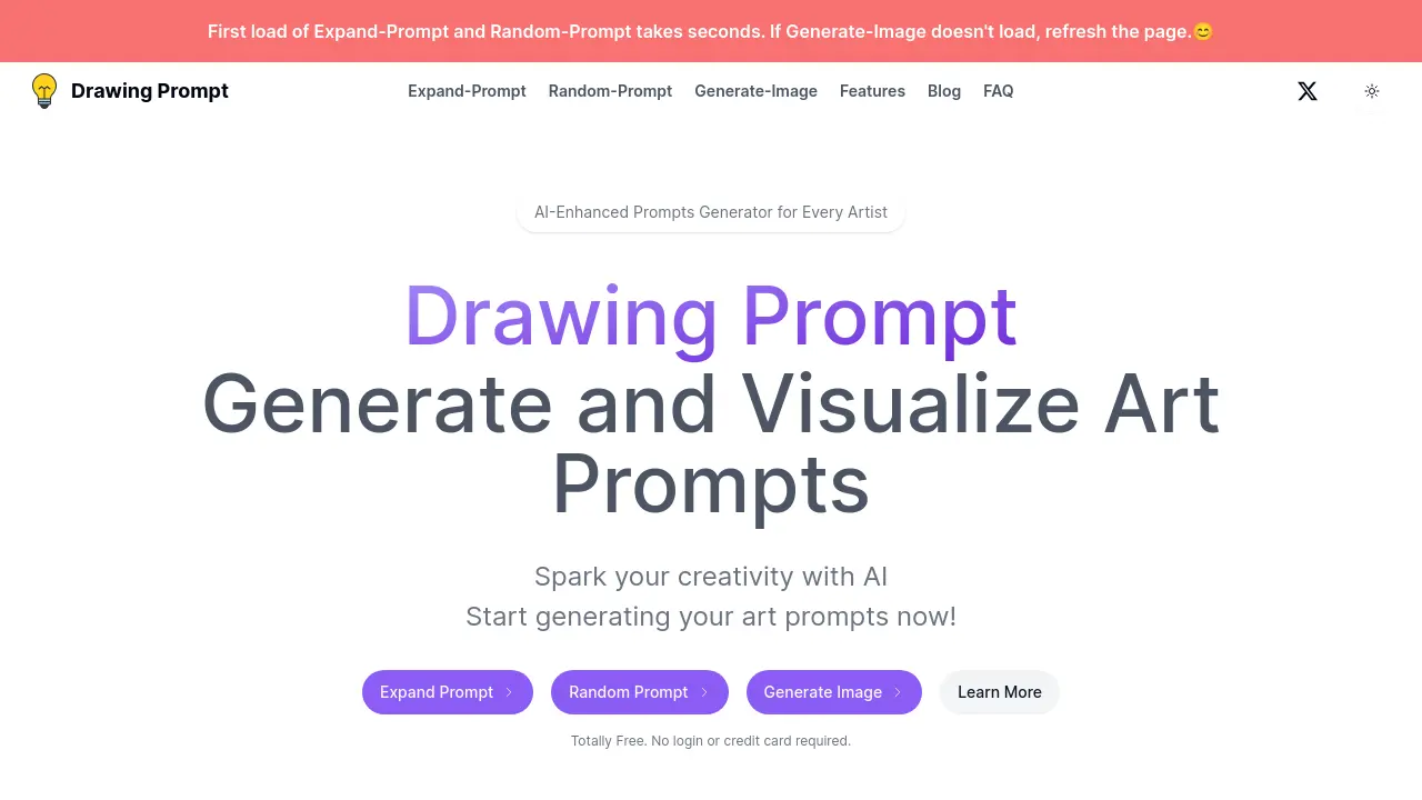 Screenshot of Drawing Prompt