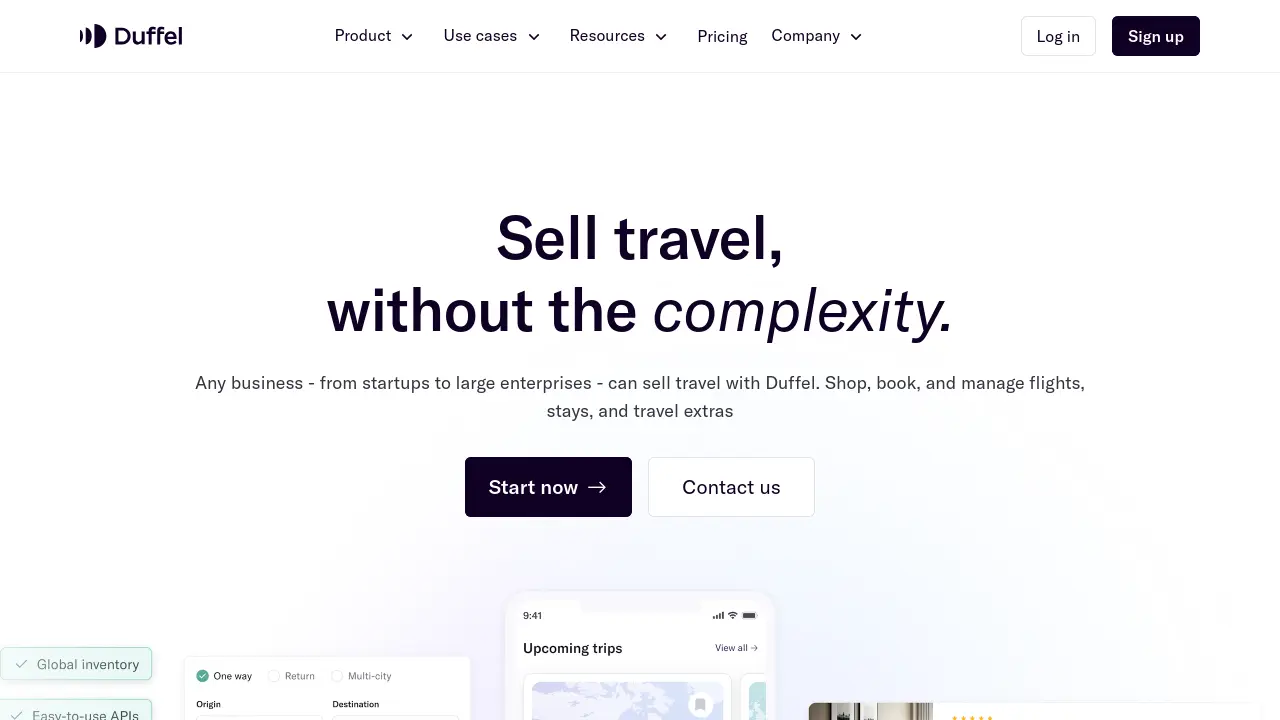 Screenshot of Duffel