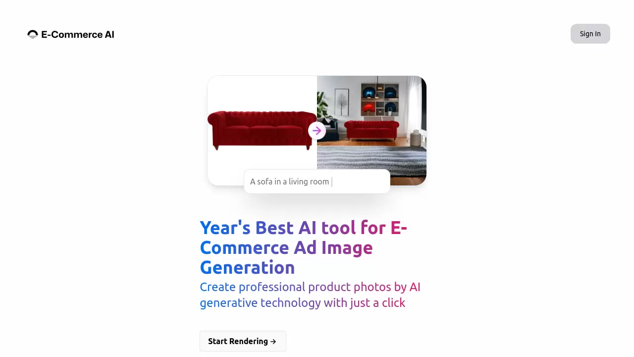 Screenshot of E-Commerce AI
