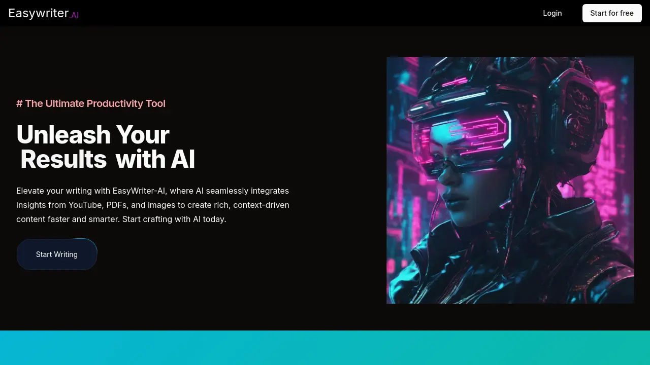 Screenshot of Easywriter.AI