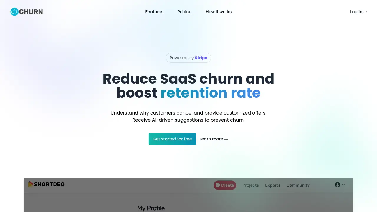Screenshot of Echurn