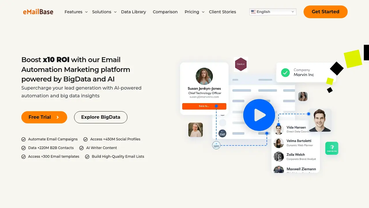 Screenshot of eMailBase
