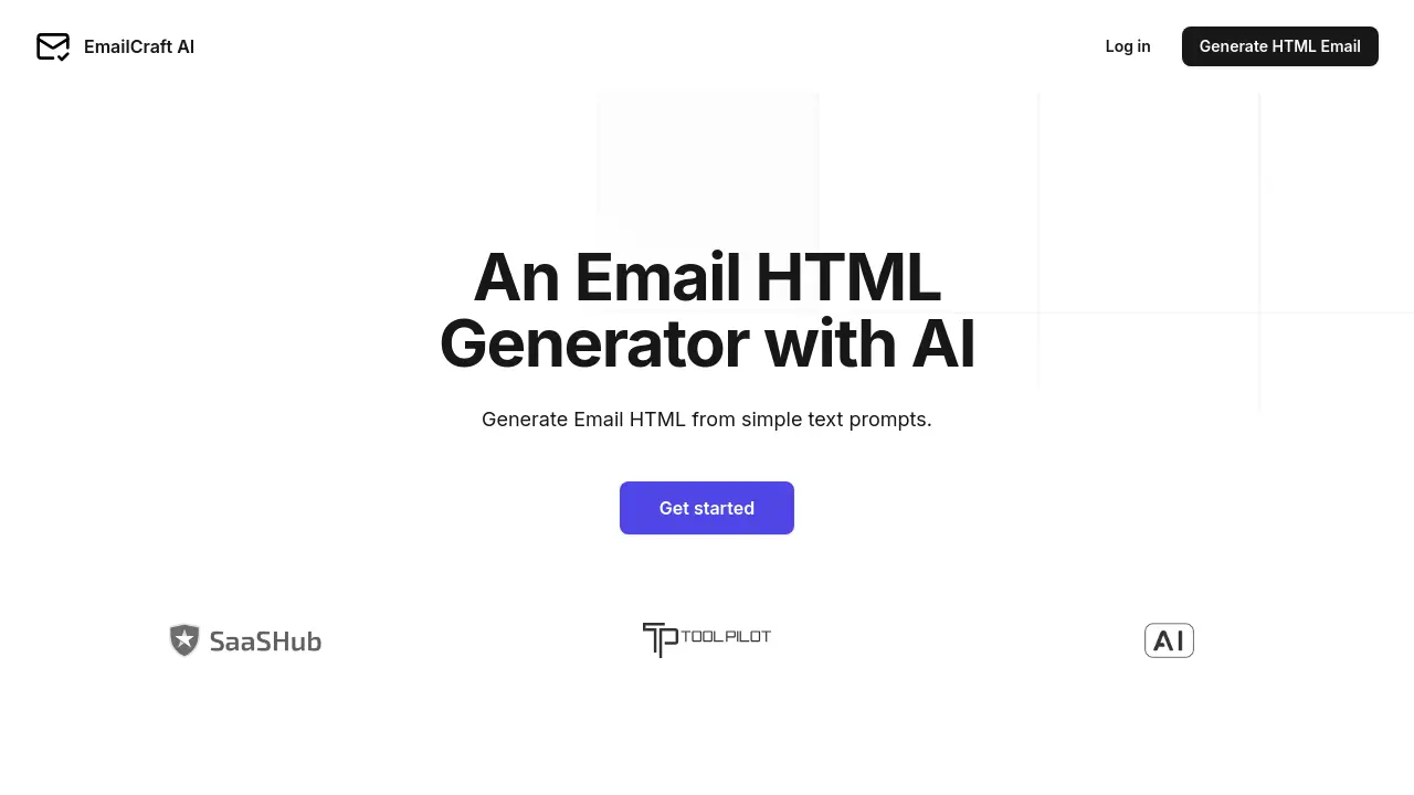 Screenshot of EmailCraft AI