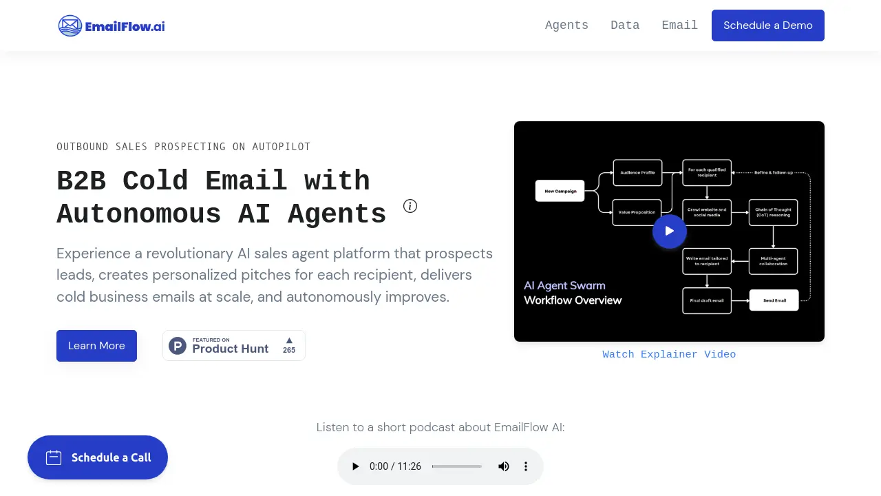 Screenshot of EmailFlow AI