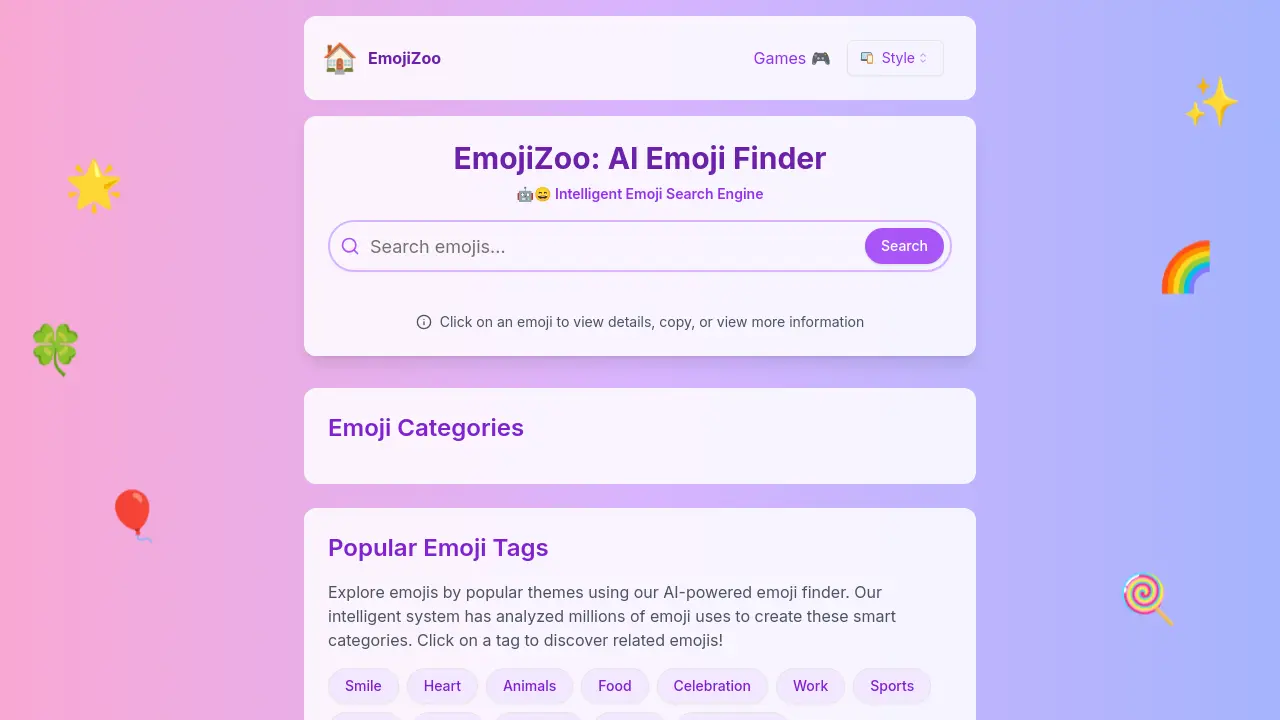 Screenshot of EmojiZoo