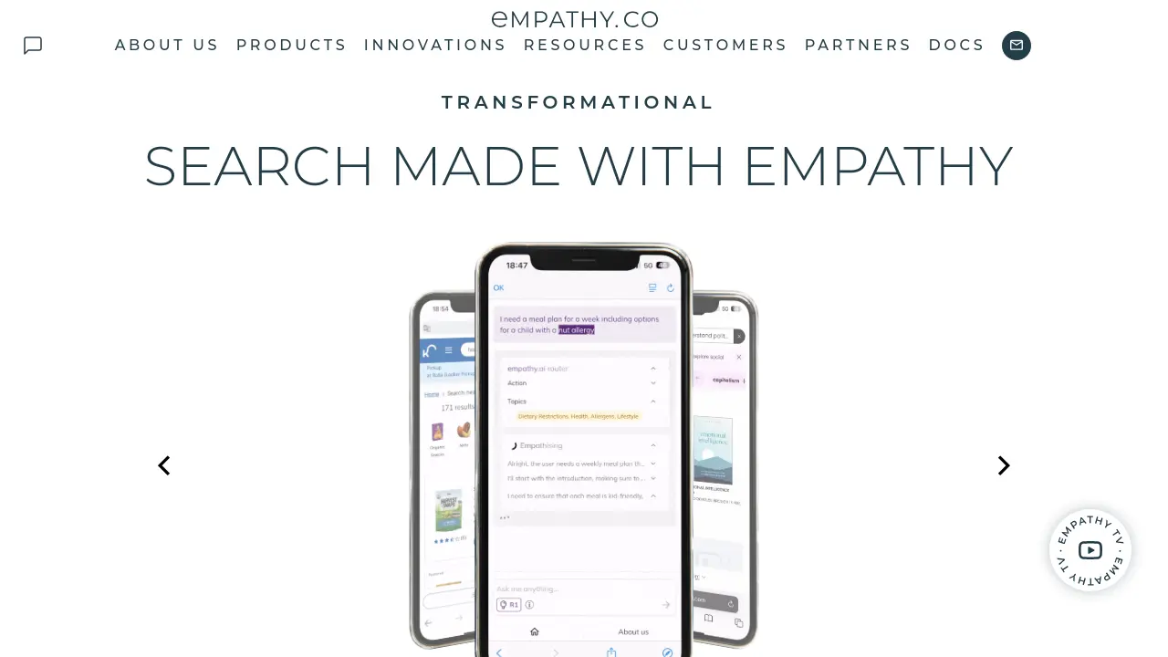 Screenshot of Empathy.co