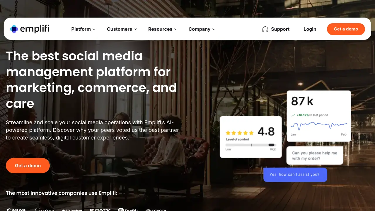 Screenshot of Emplifi