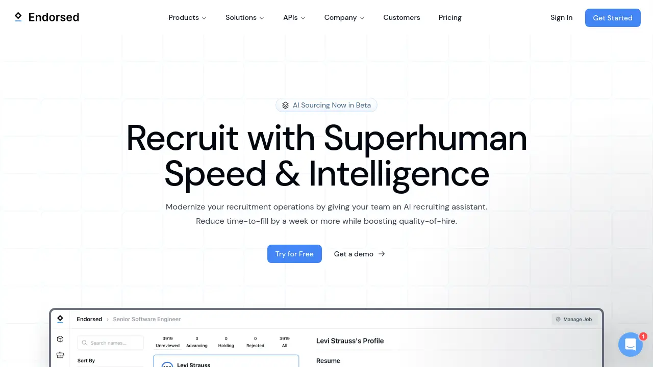 Screenshot of Endorsed