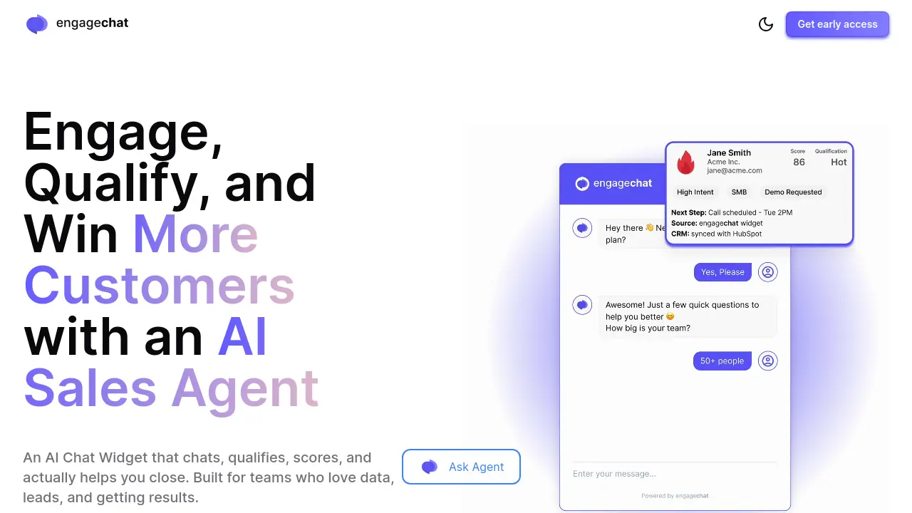 Screenshot of Engagechat
