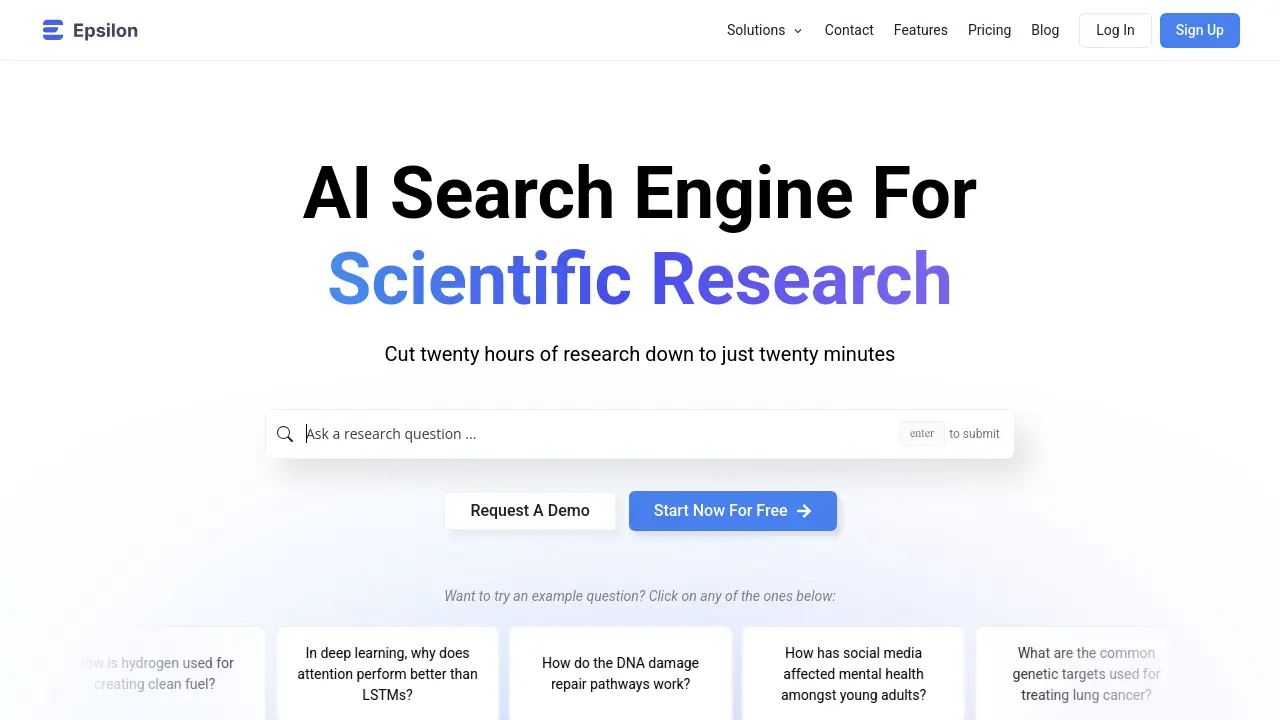 Screenshot of Epsilon