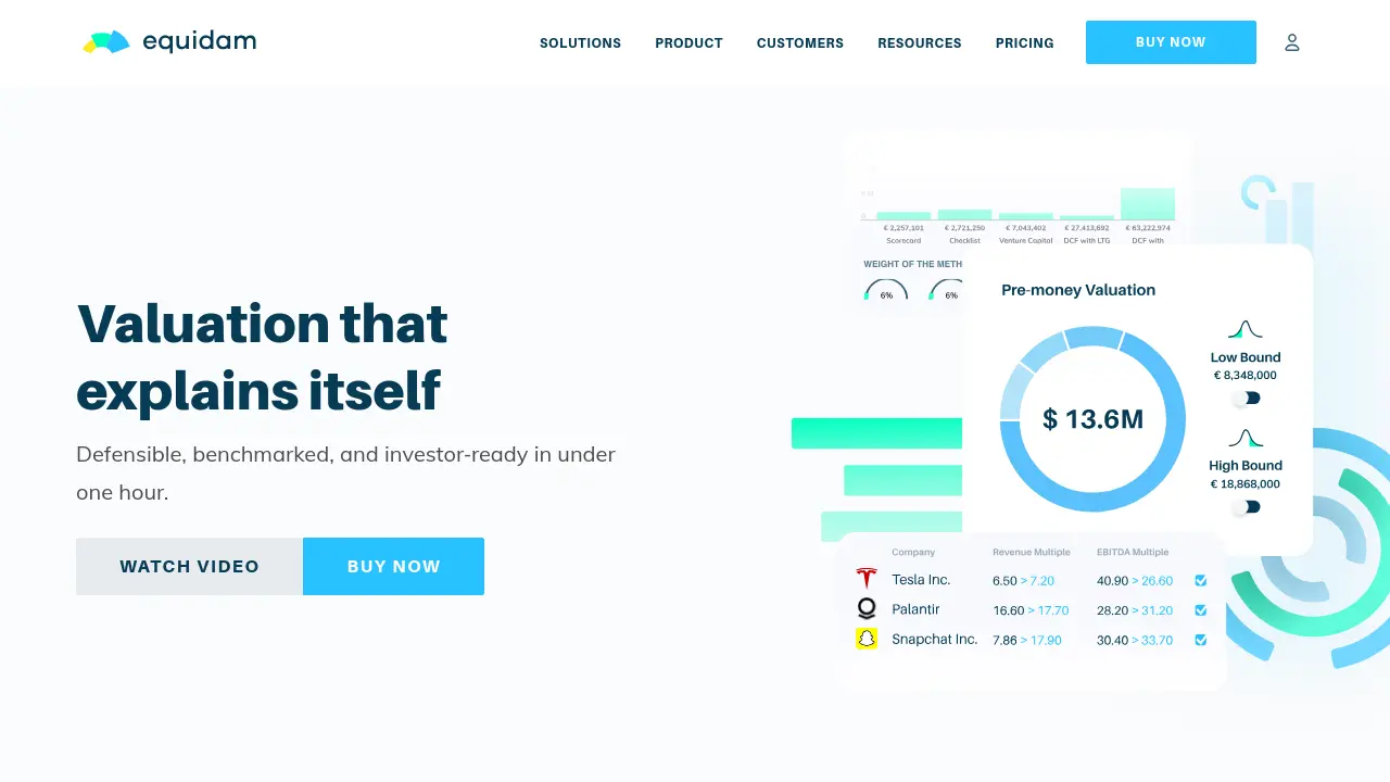 Screenshot of Equidam