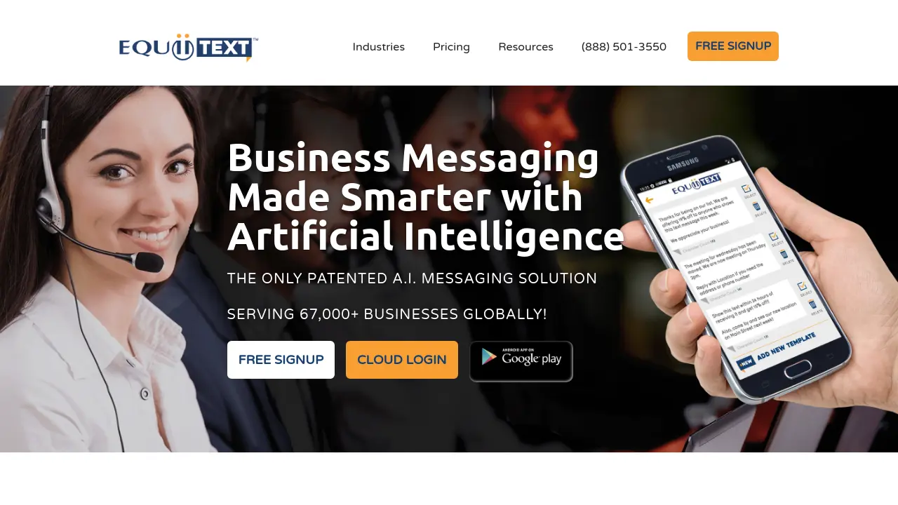 Screenshot of EquiiText