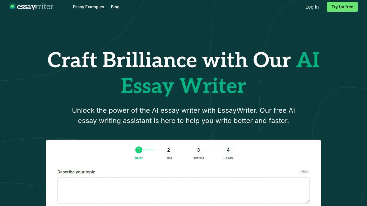 Screenshot of EssayWriter