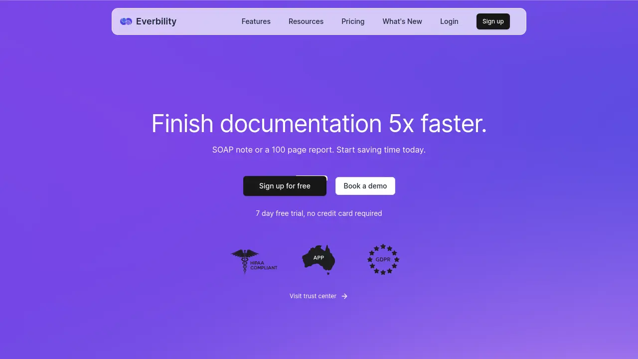 Screenshot of Everbility
