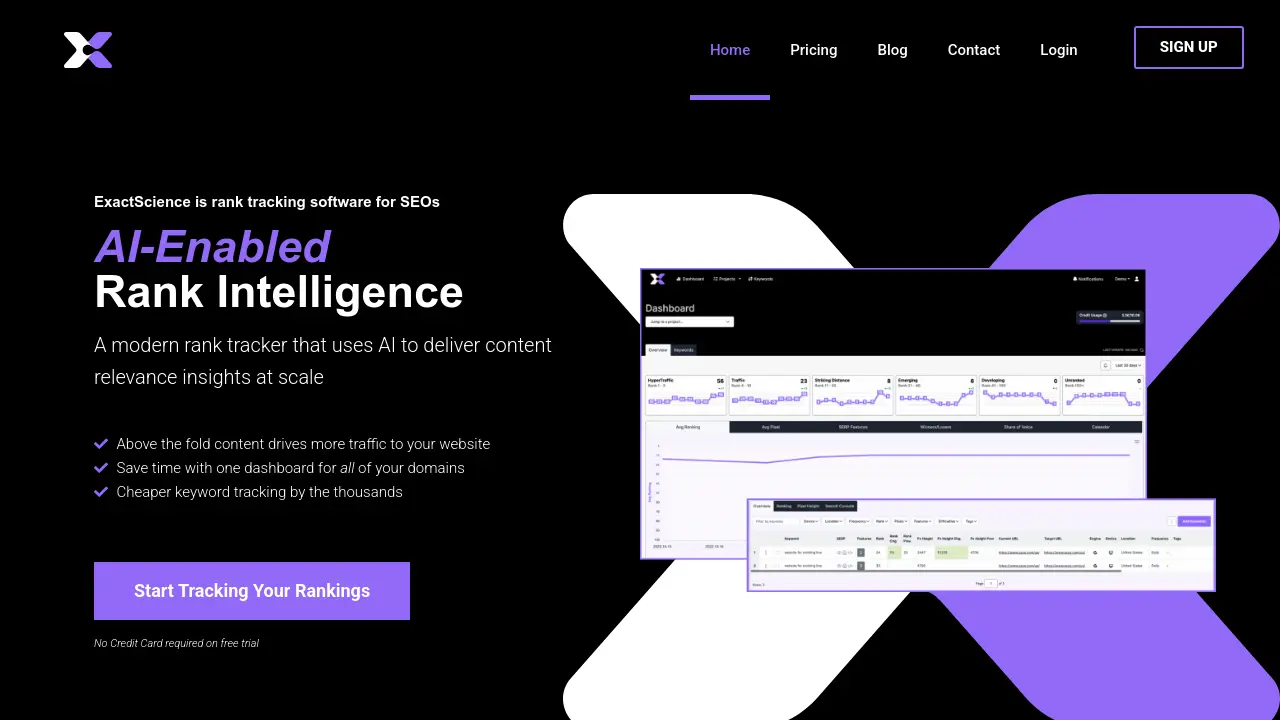 Screenshot of ExactScience