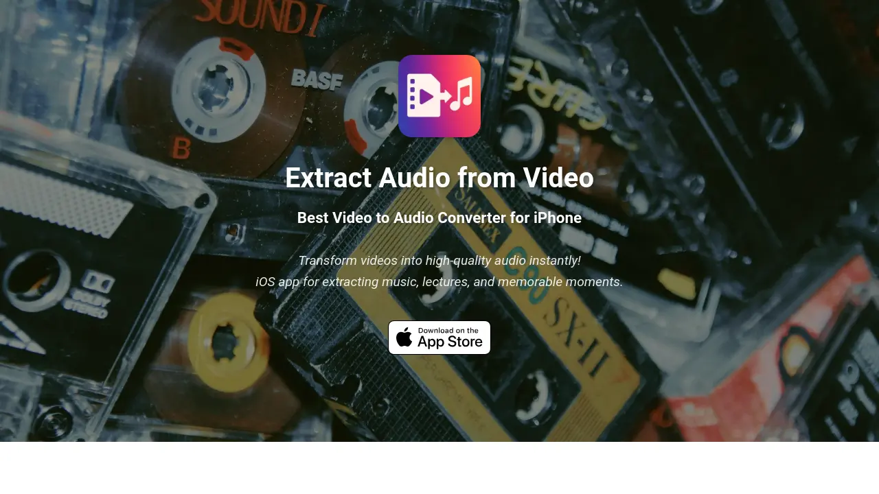 Screenshot of Extract Audio from Video
