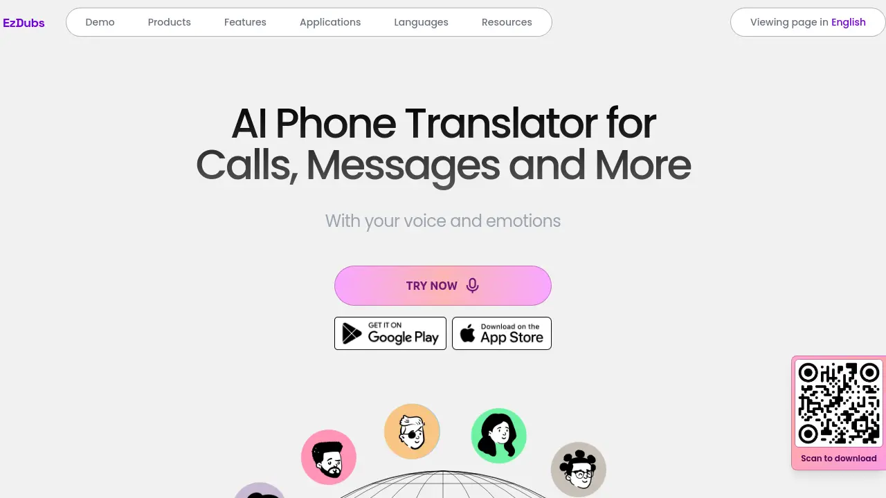 Screenshot of EzDubs