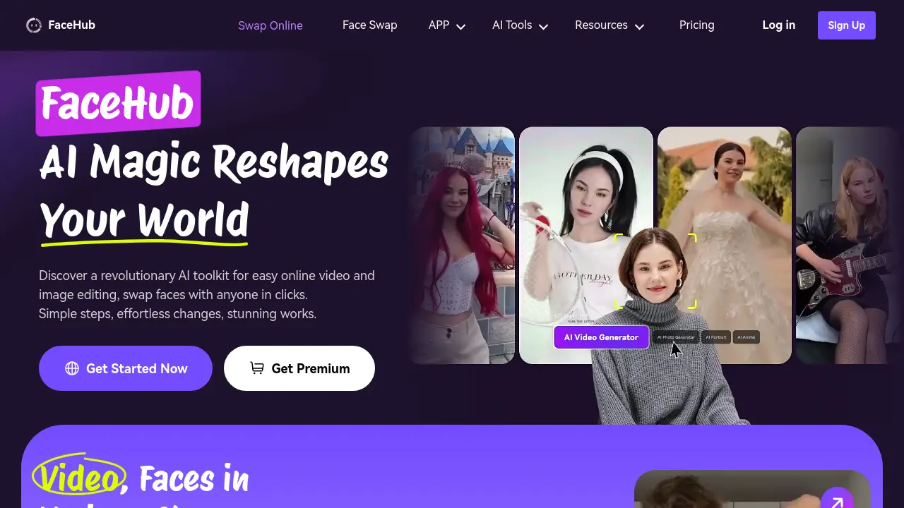 Screenshot of FaceHub