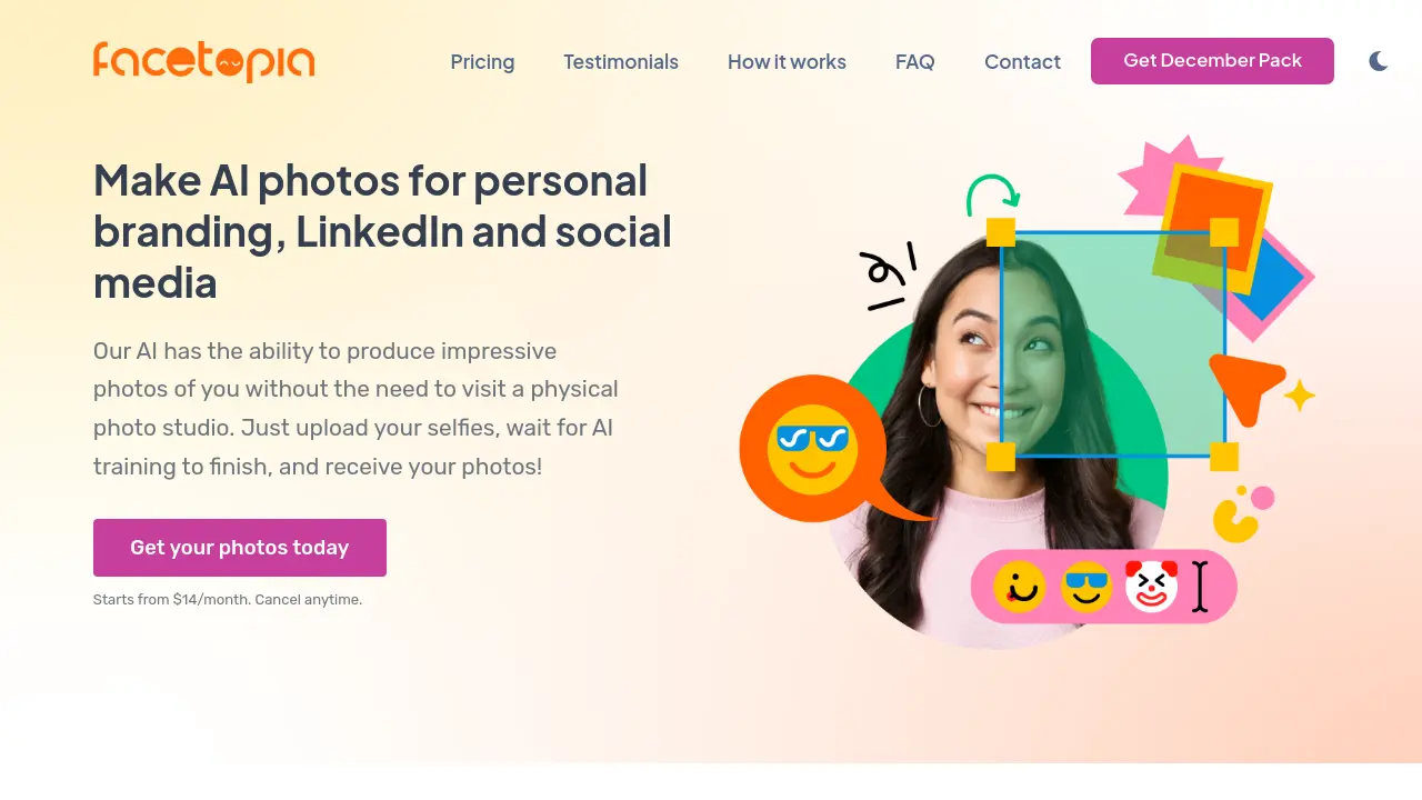 Screenshot of Facetopia