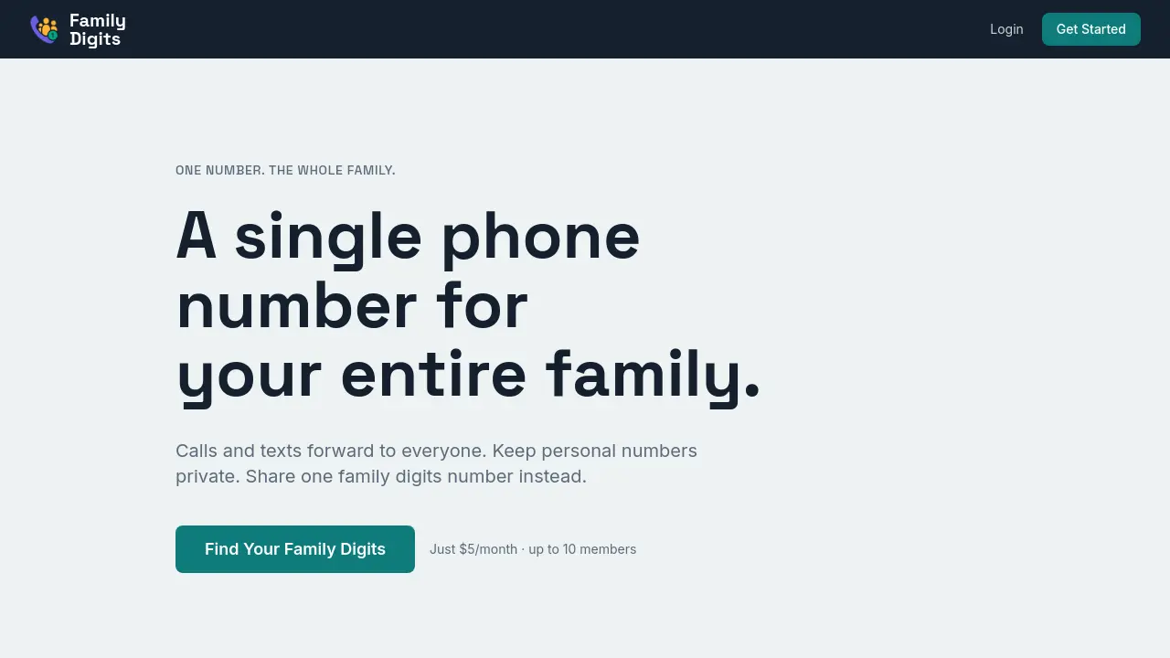 Screenshot of FamilyDigits