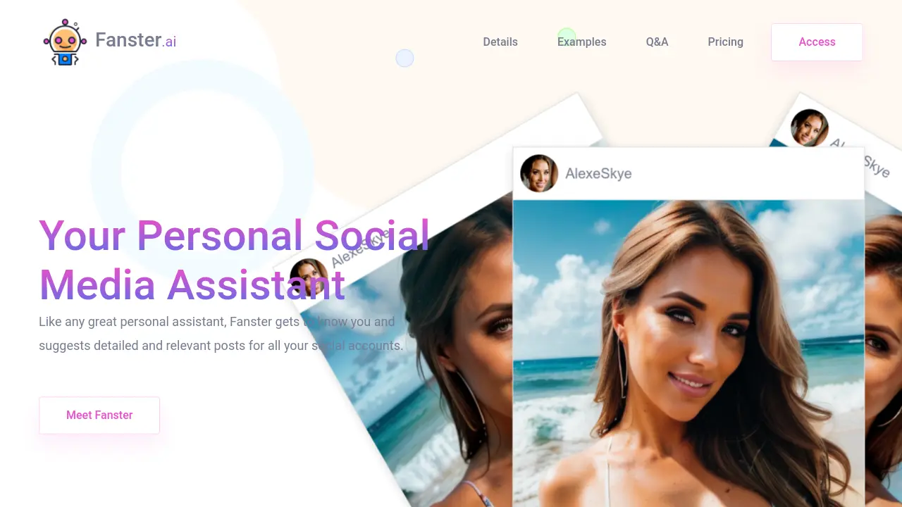 Screenshot of Fanster.ai