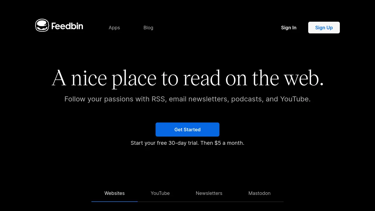 Screenshot of Feedbin