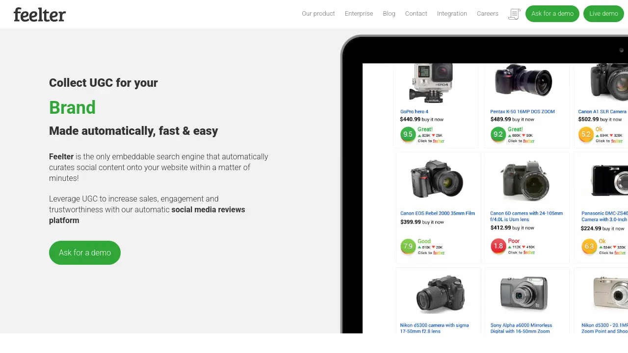 Screenshot of Feelter