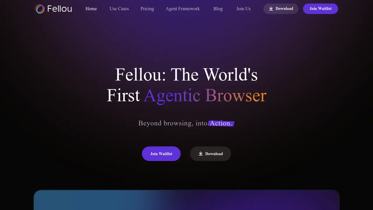 Screenshot of Fellou
