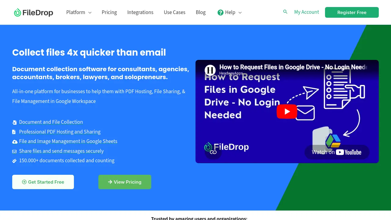 Screenshot of FileDrop