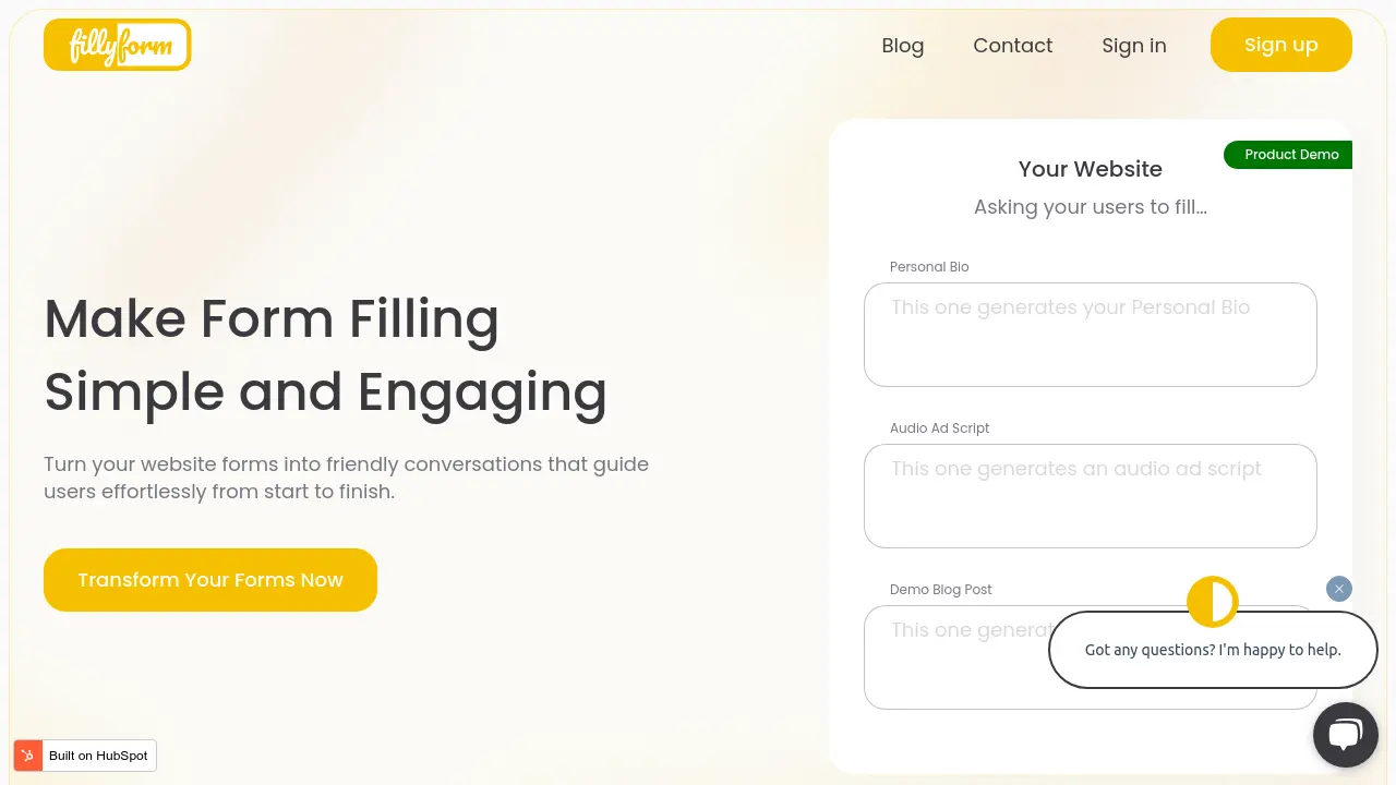 Screenshot of FillyForm